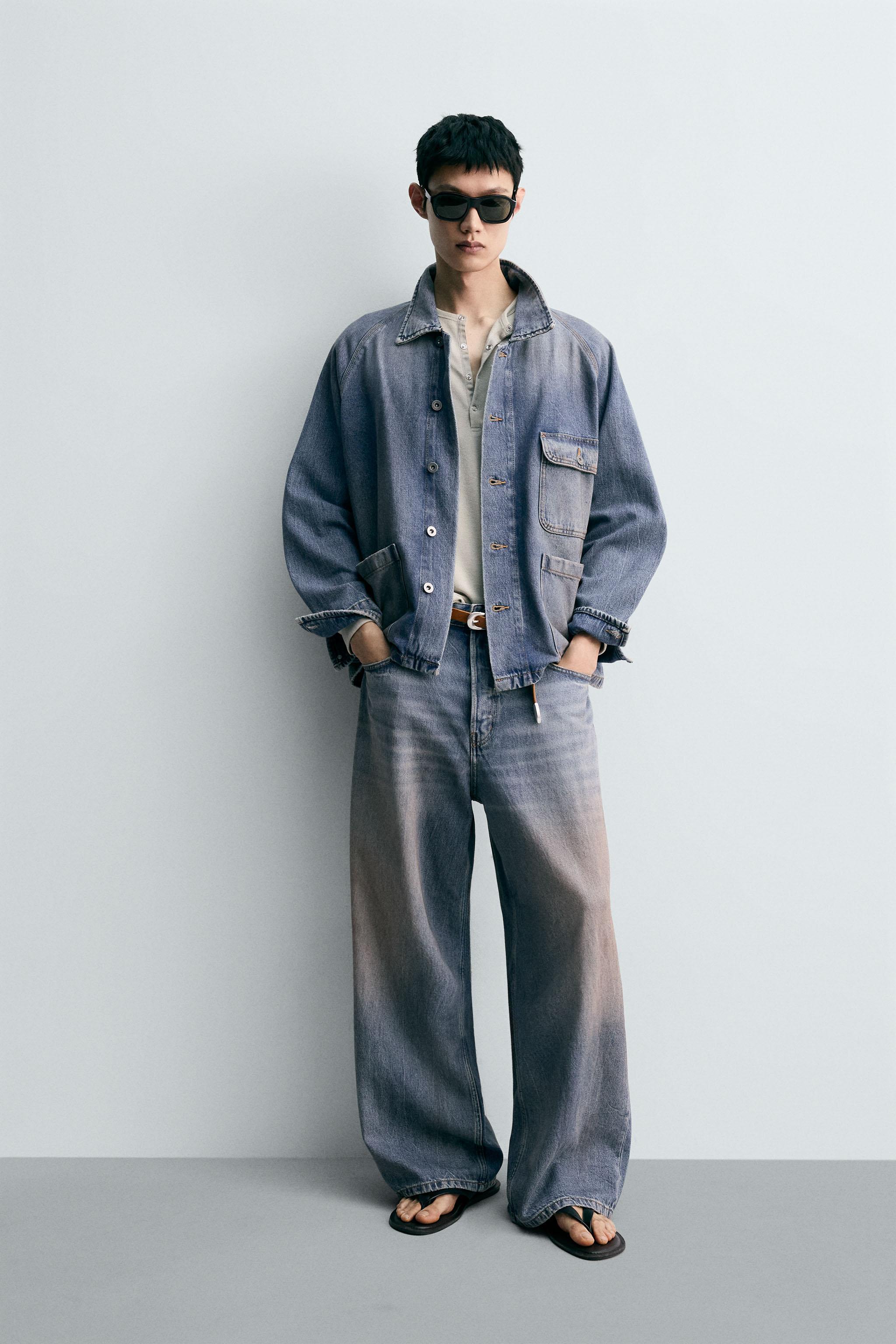 VINTAGE WASH EFFECT DENIM OVERSHIRT